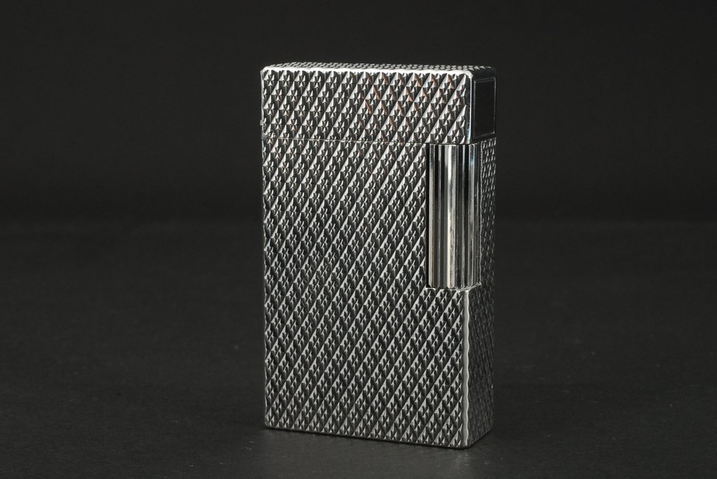 S.T. Dupont - Ligne Line 1 Large Gas Lighter Diamond Head - 袖珍打火機 - 鍍銀 #1.0