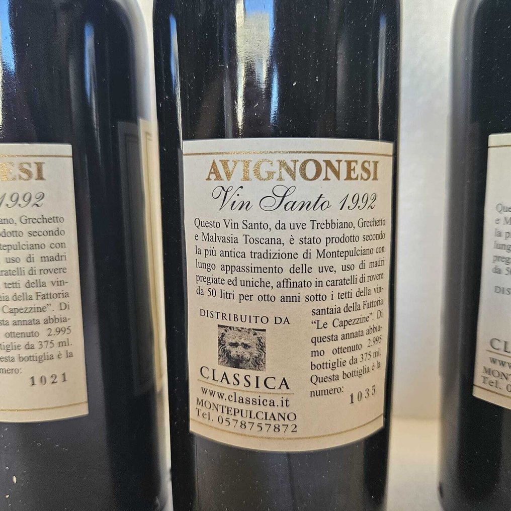 1992 Avignonesi, Vin Santo - 托斯卡纳 Vin Santo - 3 Half Bottles (0.375L) #1.0