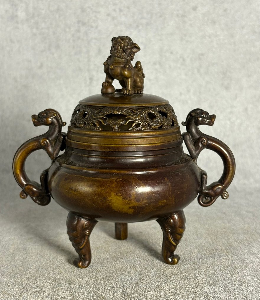 符狗/龍香帶 - 青銅色 - 中國 - 20世紀末 #1.0