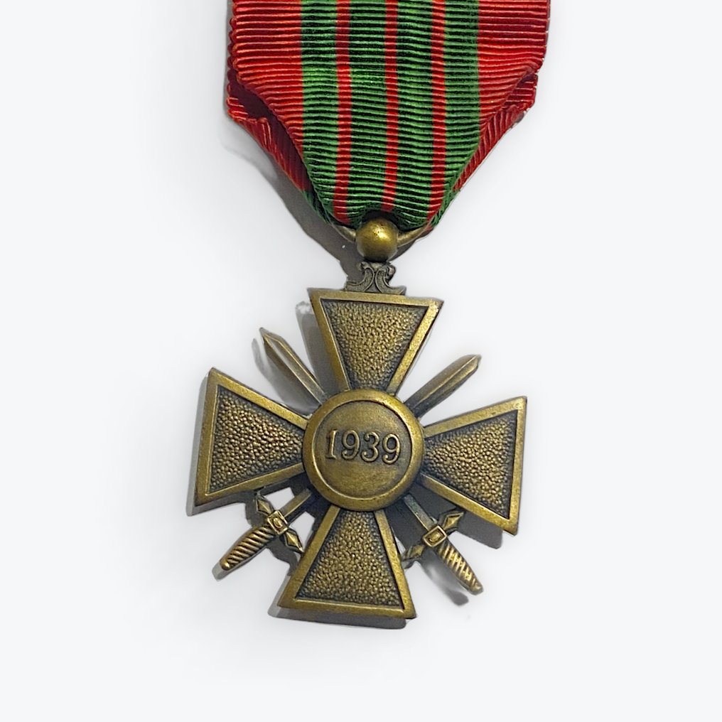 法國 - 軍功章 - 1939年战争十字勋章，特殊警察版本，附有引用和徽章 #2.1