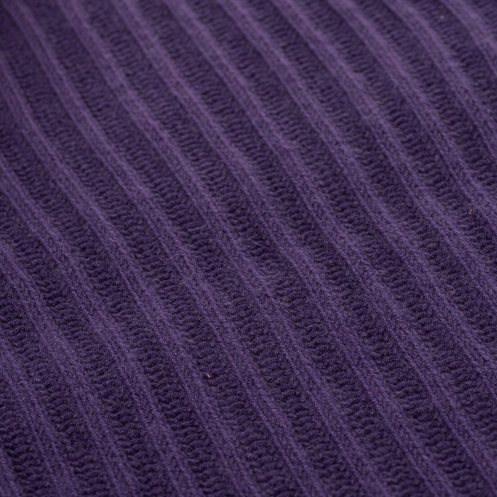FEDELI CASHMERE RRP 1200€ Sweater Ribbed Thick 100% Cashmere Purple Dyed - 50 IT - 套头衫 - 带标签的新品 #4.3
