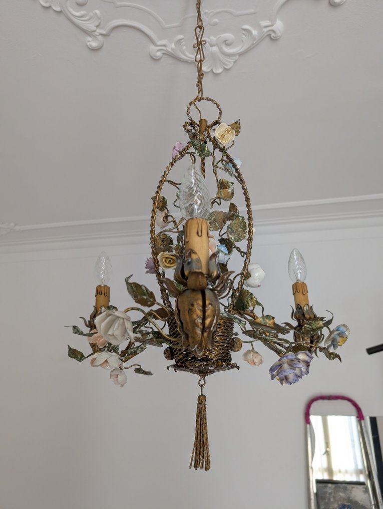 吊灯 - 铁 - 陶瓷的罗斯琳 #3.2