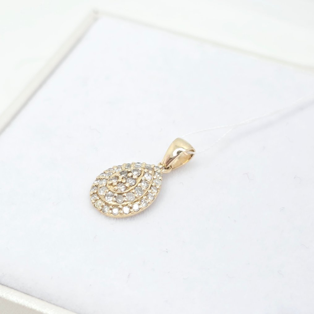 Sans prix de réserve - Pendentif - 14 carats Or jaune -  0.47ct. tw. Diamant (Naturelle)  #3.2
