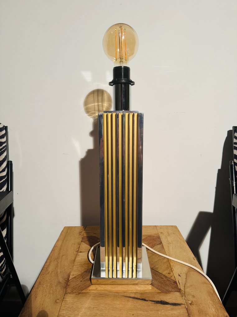 Table lamp - Brass, Chrome - Vintage table lamp from the seventies #4.3