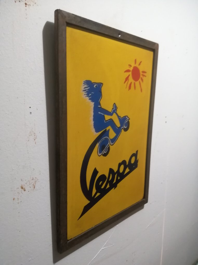 Piaggio - Vespa-mainoskyltit. - Vespa - Mainoskyltti - 1980 - Metalli #2.1