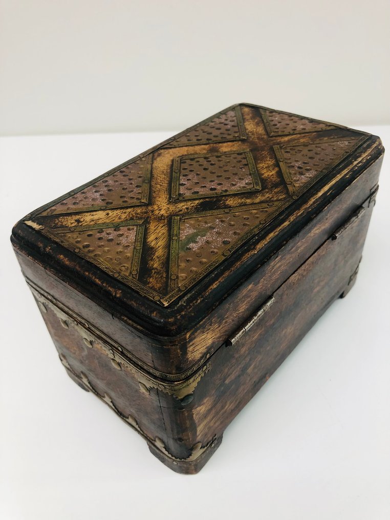 Sieradendoos - Hout, Messing - Vintage #3.2