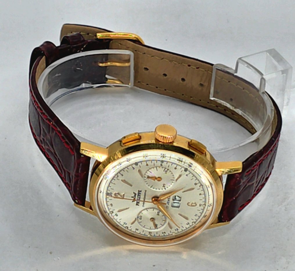 Philippe - Stahl/Gold Chronograph -  Kaliber Venus 210 - Großdatum - Oversize - Schweiz um 1960 - 00 - 男士 - 1960 #1.0