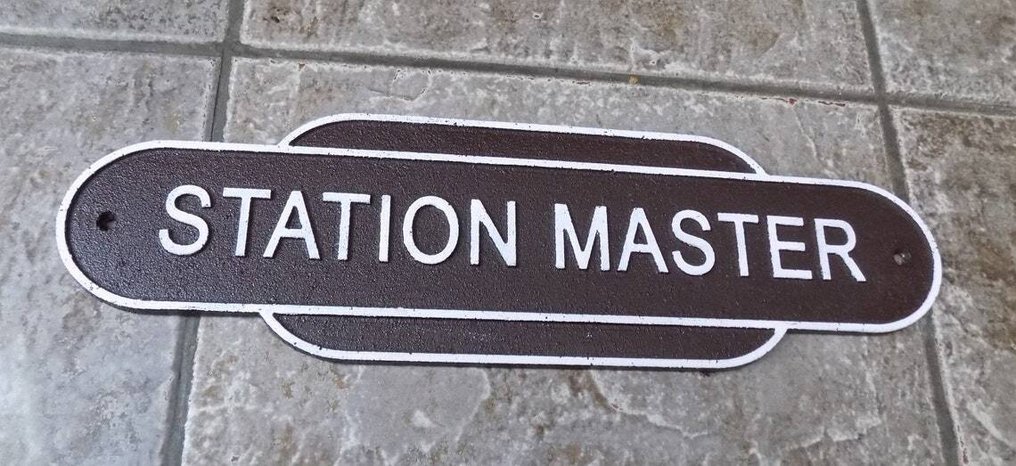 Διαφημιστική πινακίδα - Διευθυντής Σταθμού - Cast iron #2.1