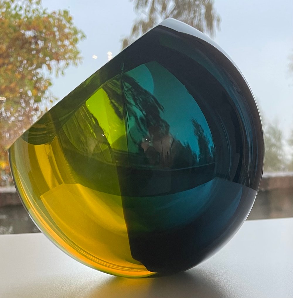 George Broft Unique - Sculpture, “ COLORFUL” - 16.5 cm - Glass #4.3