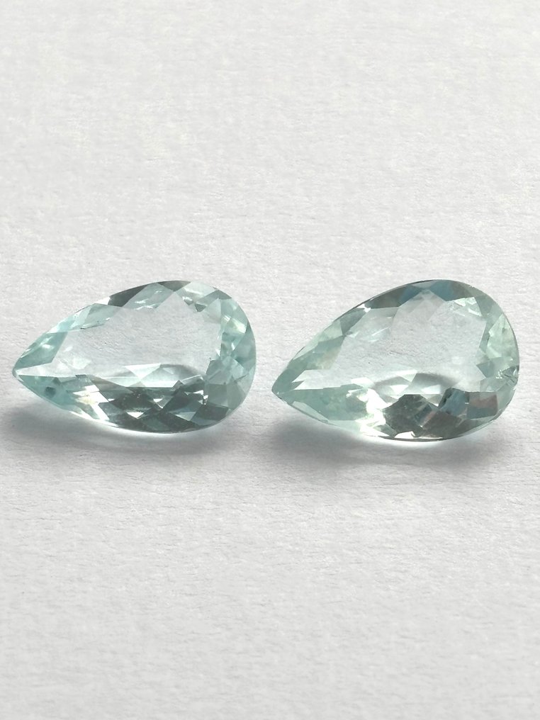 2 pcs Kék Akvamarin - 6.24 ct - Instituto Gemólogico Español (IGE) #3.2