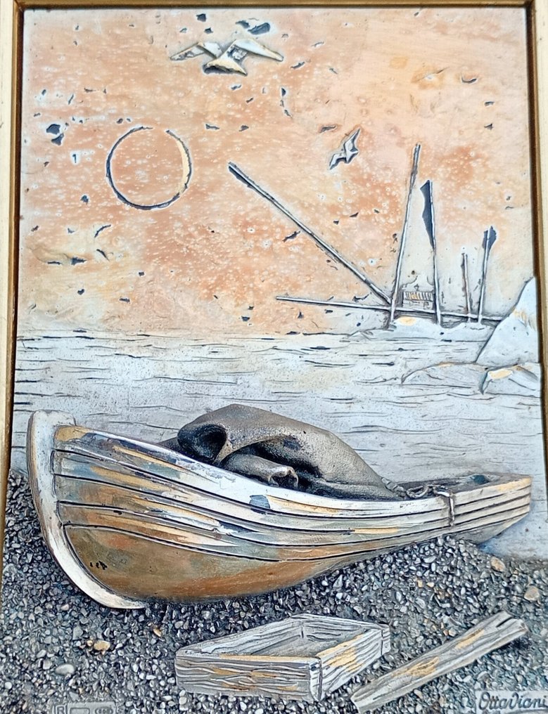 Ottaviani - Rilievo, Tramonto - 53 cm - .800 argento #3.2
