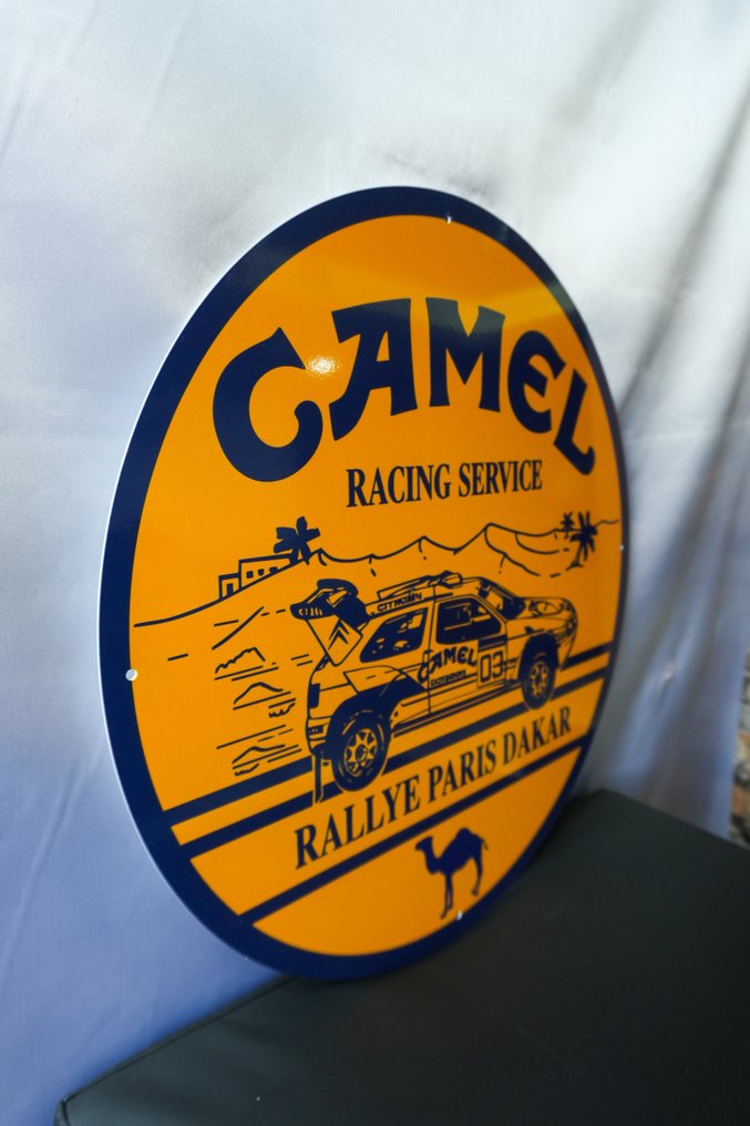 Sign - Camel - Racing Service – Rallye Paris Dakar - XL vintage sign, 500mm #3.2