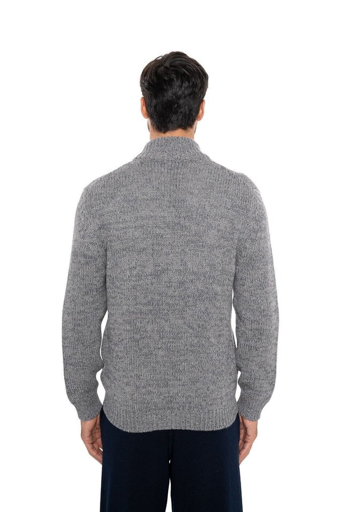 FEDELI "Favonio" RRP 2000€  Gray Cardigan Sweater Zip 100% Cashmere - 50 IT - Jumper - New with tags #2.1
