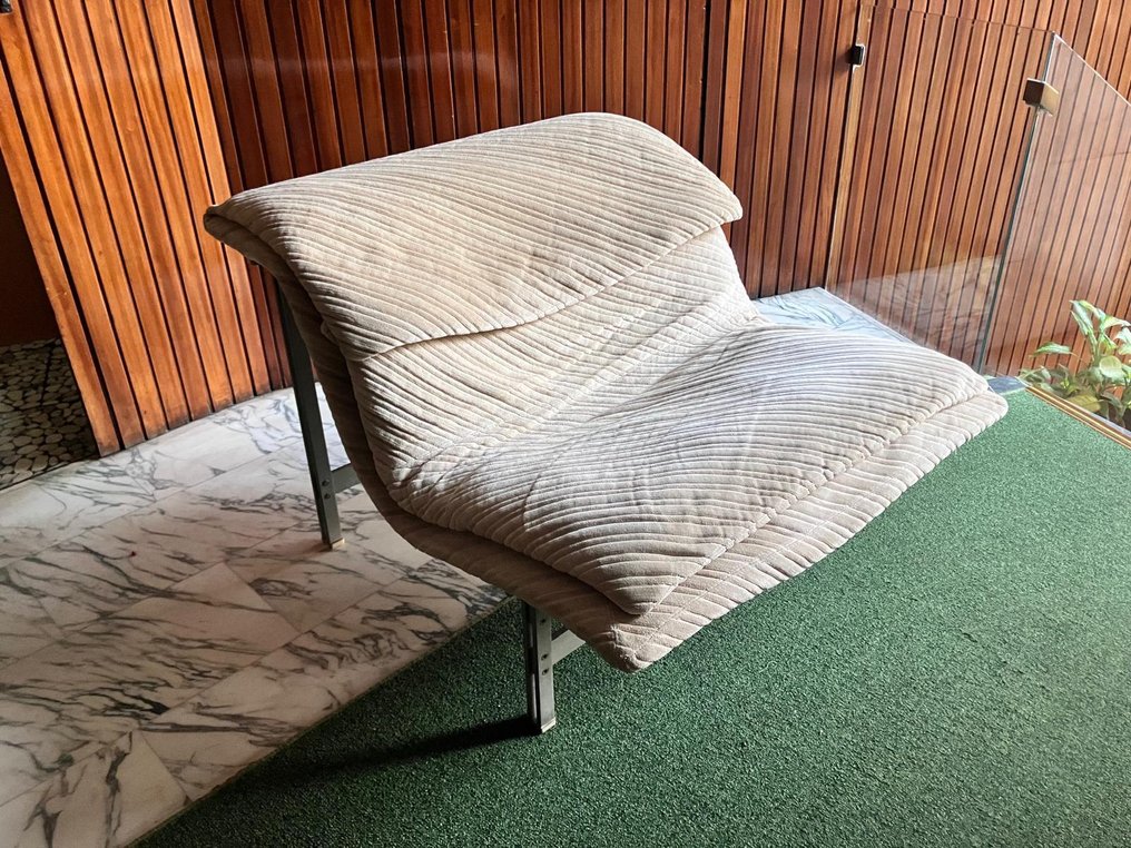 Saporiti - Giovanni Offredi - Armchair - Steel - Wave armchair by Saporiti #1.0