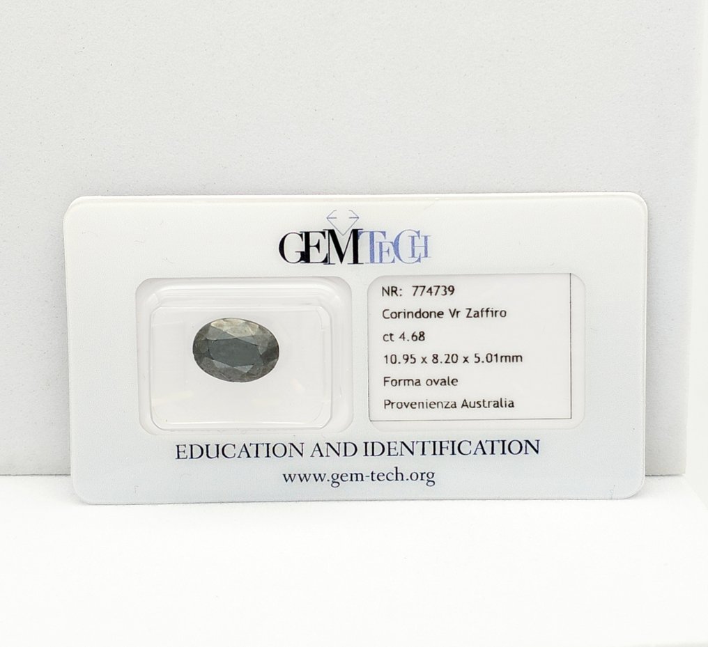 No Reserve Price - 1 pcs Sapphire - 4.68 ct - GEM-TECH Istituto Gemmologico #1.0