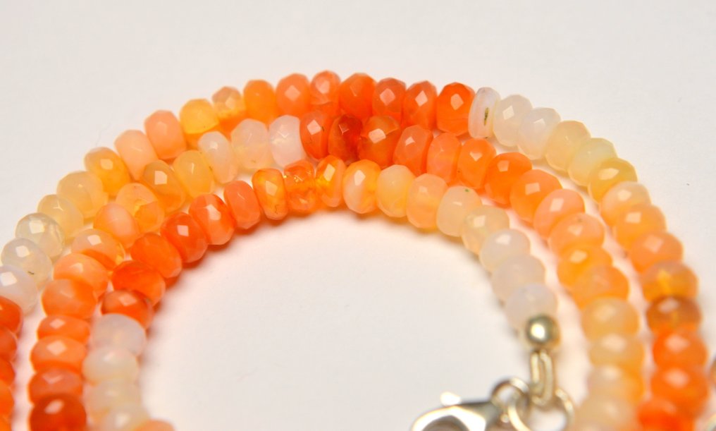 925 Silver - 11,34g - Halsband - Fire Opal #2.1