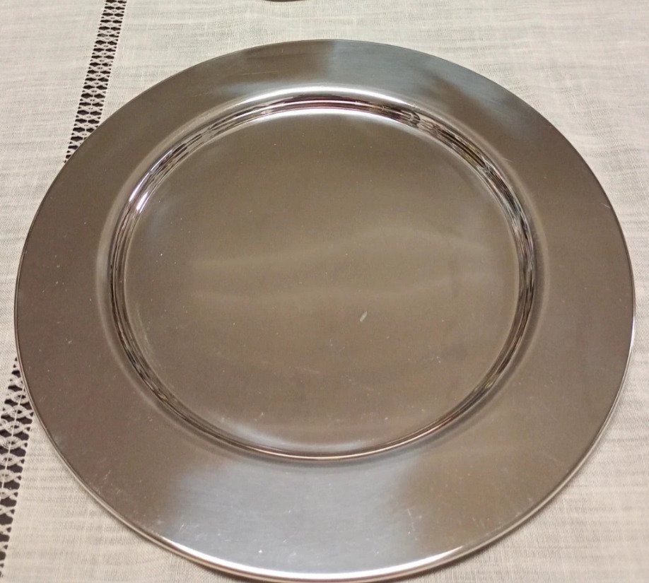 Alessi - Πλάκα φορτιστή (6) - Χάλυβας - Υποπιάτια από ανοξείδωτο ατσάλι 18/10. #1.0