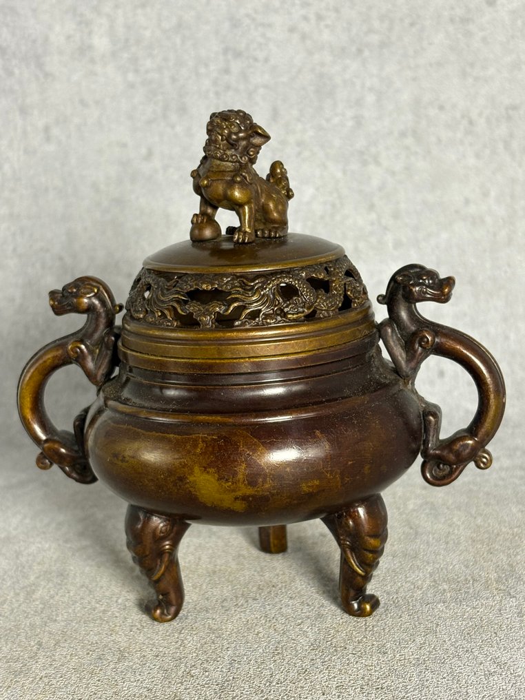 符狗/龍香帶 - 青銅色 - 中國 - 20世紀末 #2.1