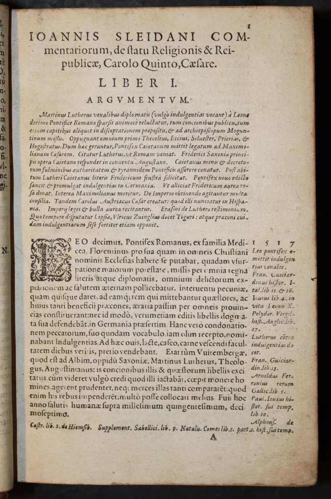 J. Sleidanus - Commentariorum de statu religionis et reipublicae, Carolo quinto Caesare, libri XXVI - 1560 #4.3