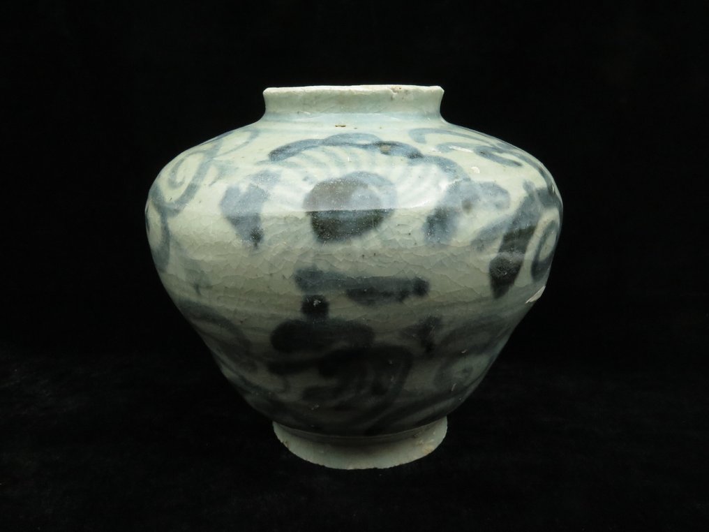 中國古代 瓷器 紋飾花瓶 - 元代 - 15 cm #1.0