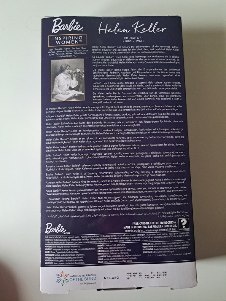 Mattel  - 芭比娃娃 Poupée barbie Helen Keller #1.0