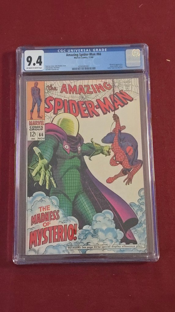 The Amazing Spider-Man (Vol. 1) #66 - The Madness of Mysterio! - 1 Graded comic - First edition - 1968 - CGC 9.4 #1.0