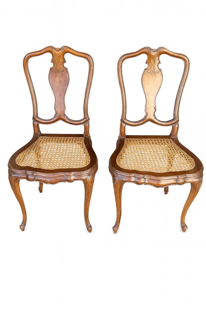 stile thonet - 椅子 (2) - 木, 维也纳稻草 - 古董椅子 #1.0