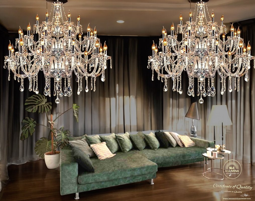 SLC Illumina - MG - Csillár (2) - 30 króm lámpák - Kristály - Aurea 30 Luci #2.1