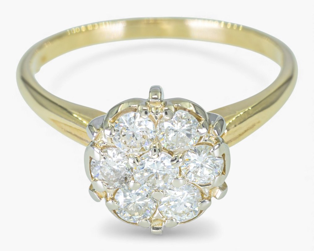 戒指 - 14 克拉 黃金, 白金 -  0.50ct. tw. 鉆石 (天然) - 鉆石 #3.2