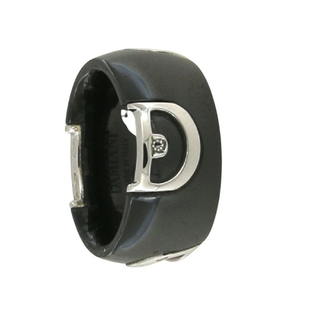 Sem preço de reserva - Damiani - Anel - 18 K Ouro branco - Cerâmica Nera e Diamante #1.0
