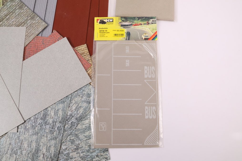 Busch, Noch, Faller H0 - 6049/7094/60720/7430/7431 - Model train scenery (1) - Large package with wall/driveway tiles #2.1