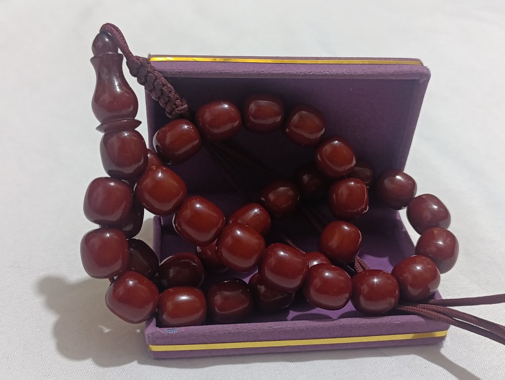  Ροζάριο - Κεχριμπάρι - 1970-1980 - Σπάνια Κομποσκοίνια Προσευχής  #1.0