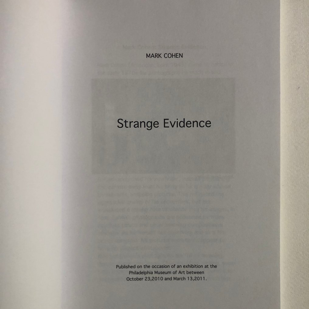 Mark Cohen - Strange Evidence - 2010 #4.3