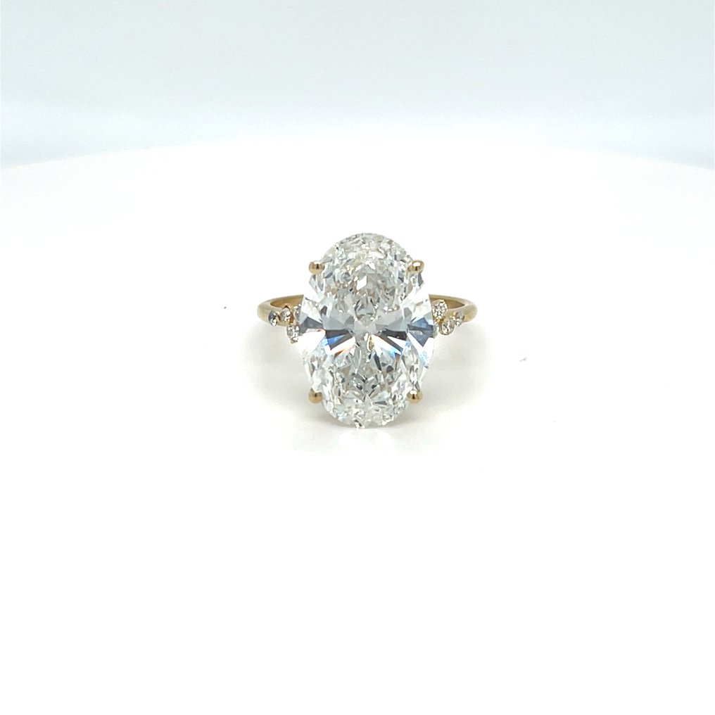 Δαχτυλίδι - 14 καράτια Κίτρινο χρυσό -  7.27ct. tw. Διαμάντι (Εργαστηριακής καλλιέργειας) - Διαμάντι #1.0