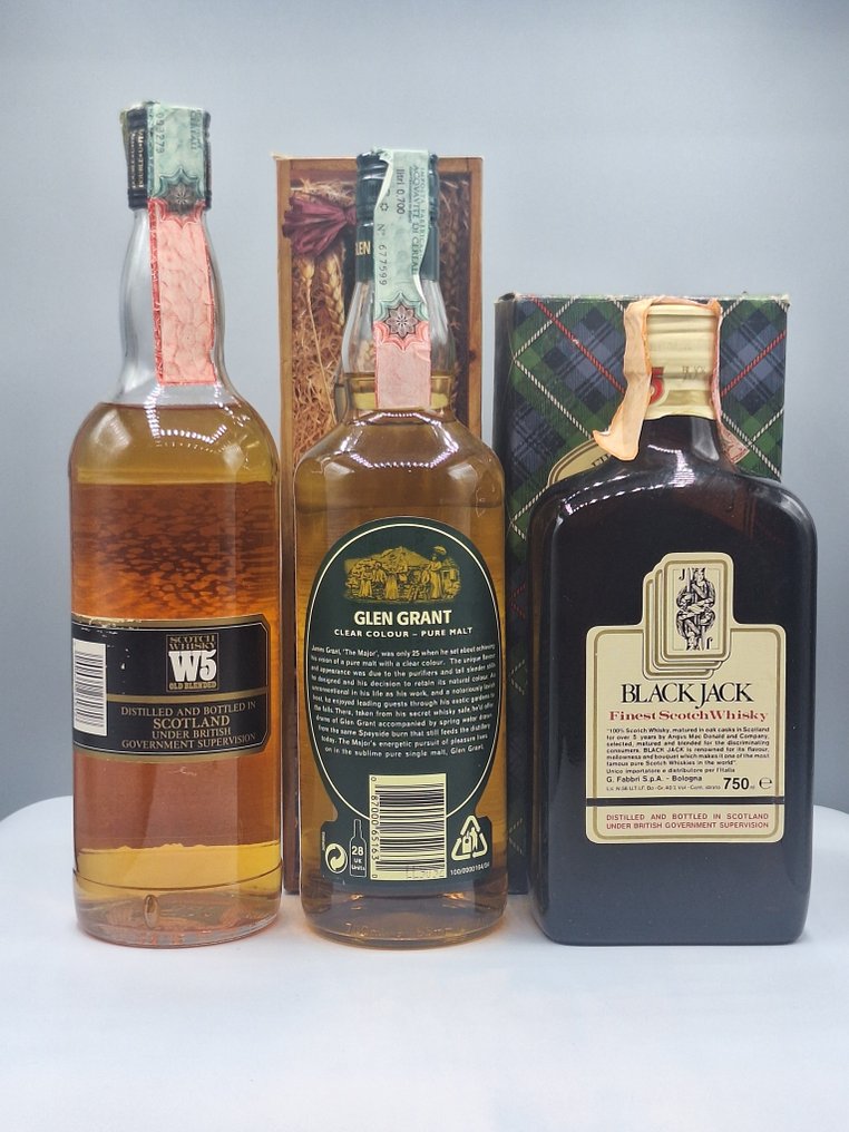 Black Jack 5yo + Glen Grant 5yo + W5 + Ballantine's  - 70cl - 4 bottles #3.2