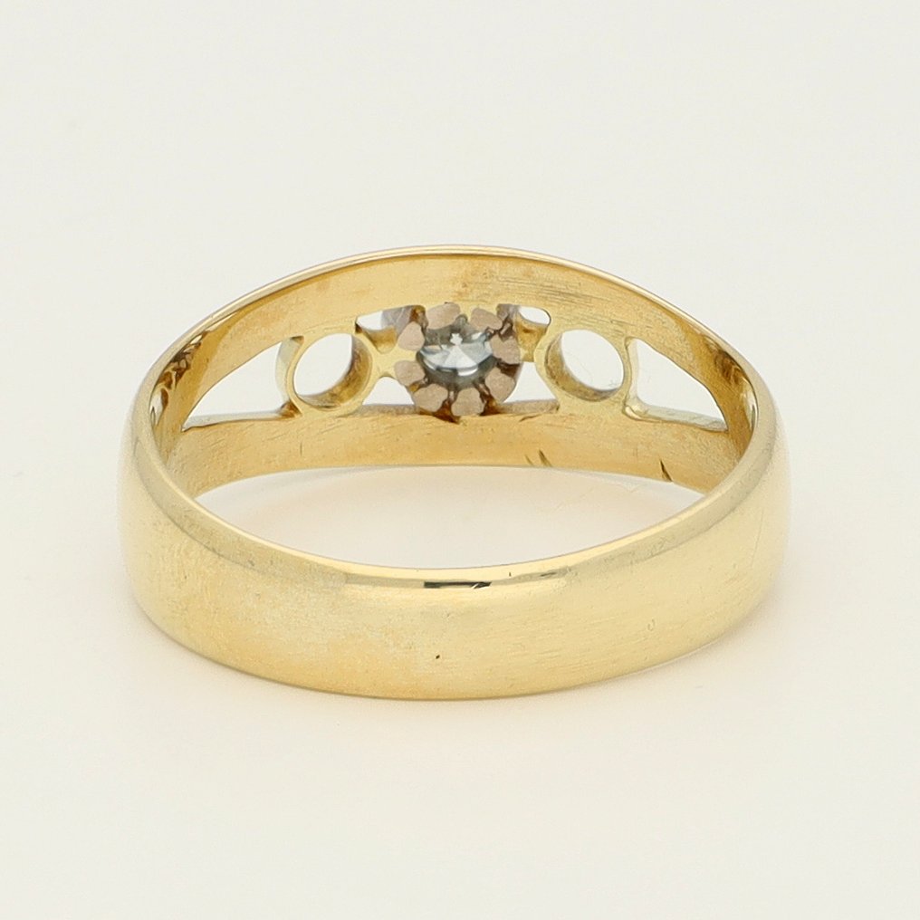 戒指 - 14K包金 黄金 钻石 (天然) #3.2