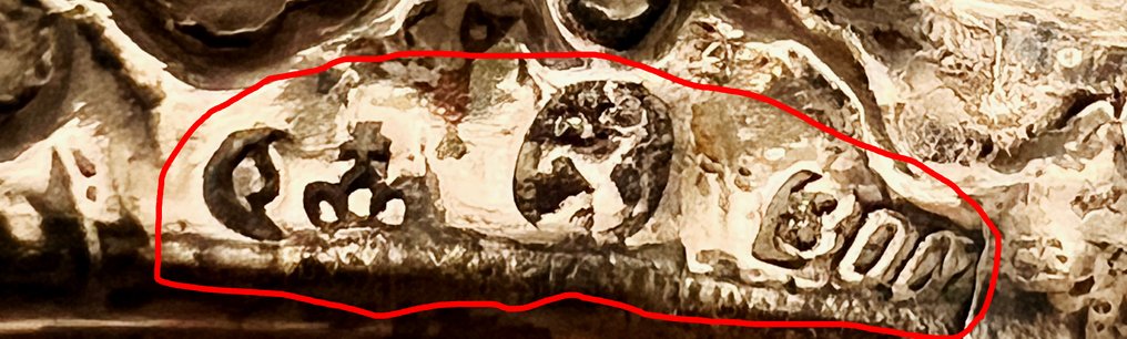 Gebrüder Kühn, Schwäbisch Gmünd - Saliera a forma di barca (2) - .800 argento #1.0