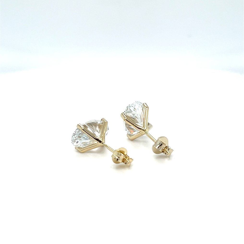 Oorbellen - 14 karaat Geel goud -  6.02ct. tw. Diamant (Lab-grown) #2.1