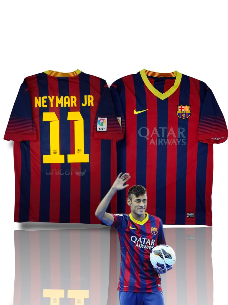 FC Barcelona - Spanische Fußball-Liga - Neymar Debut - 2013 - Fußballtrikot #1.0