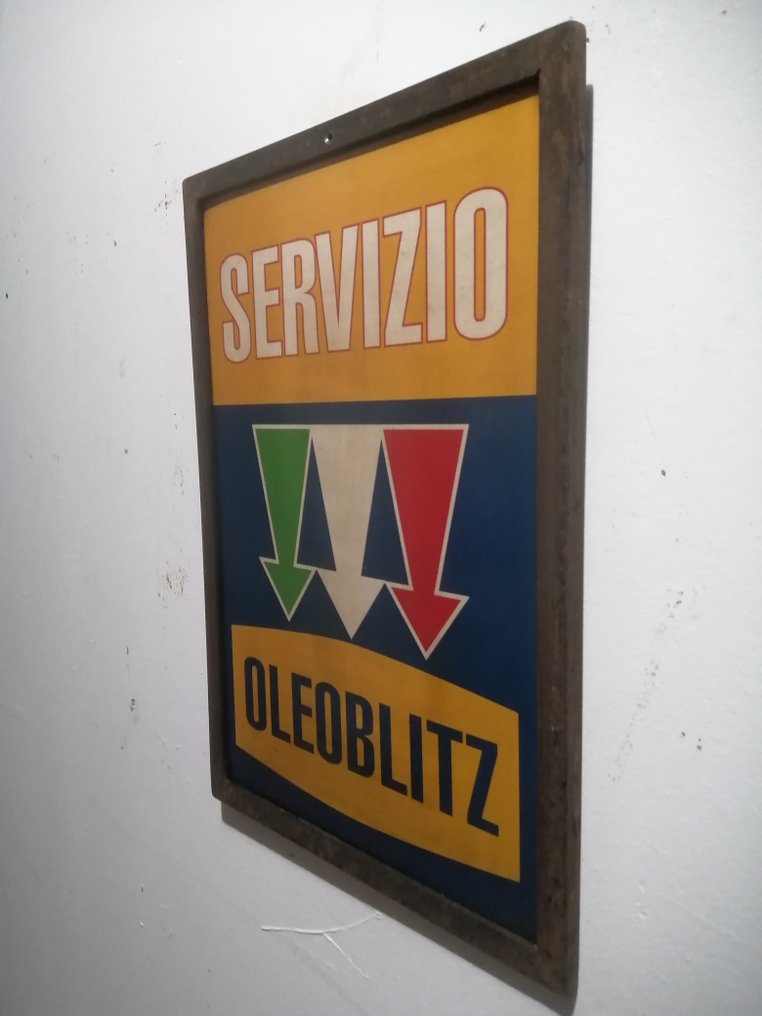 Agip - 广告牌 Oleoblitz - Oleoblitz - 广告标牌 - 1970 - 金属 #1.0