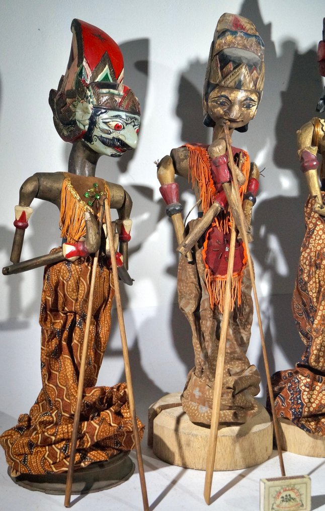 4 Wayang Golek dukker (Java, ca. 1950-1970) - Indonesien (Ingen mindstepris) #2.1
