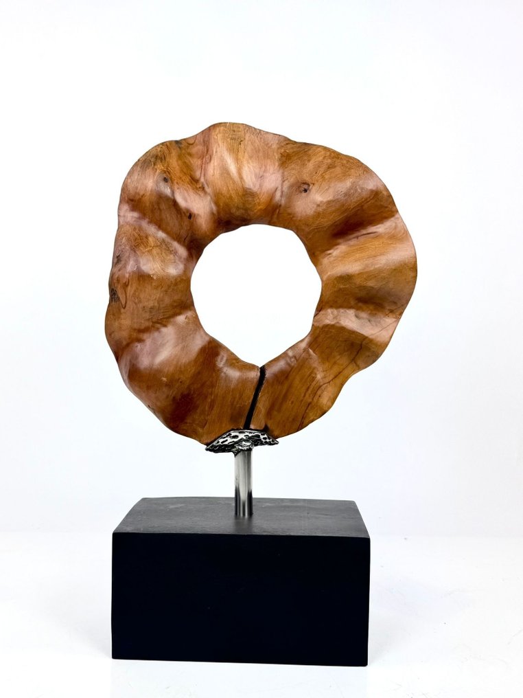 雕塑, Scultura in legno tek - Armonia del tondo - 64 cm - 柚木 #1.0