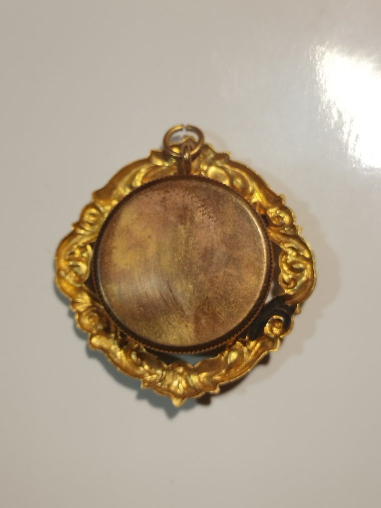 Antiek Reliekhouder - Metaal, Textiel - 1960-1970 - San Pio X #4.3