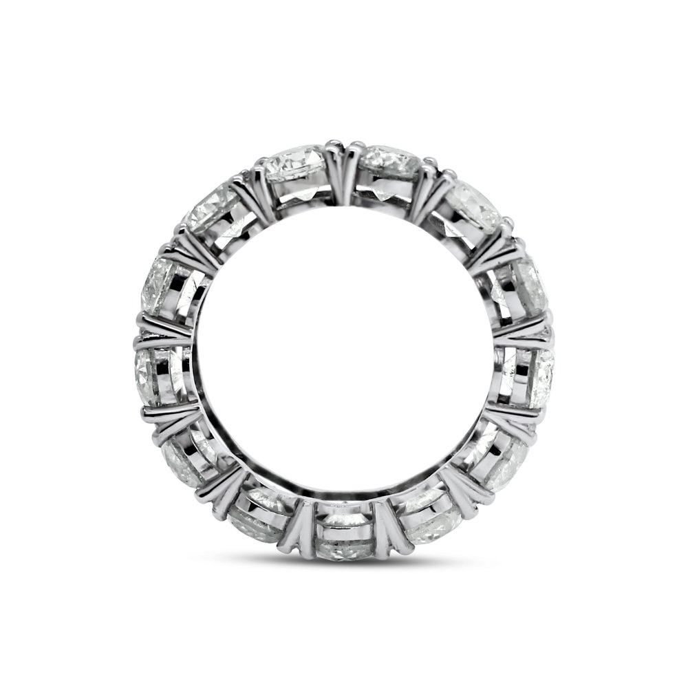 Sans Prix de Réserve - Bague - 14 carats Or blanc - 6.04ct. tw. Diamant (Naturelle) - D-I COLOR #3.2