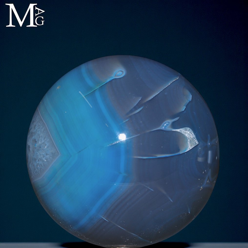 Natural Dyed Agata - Sphere Beautiful sphere in agate. - Height: 88 mm - Width: 88 mm- 946 g #2.1