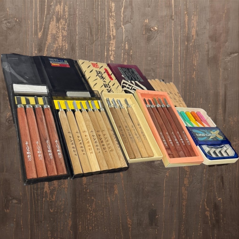 Yoshiharu, Sunster, Tombo etc. - Toy Japanese Carving Chisels Best Grip - Japan #2.1