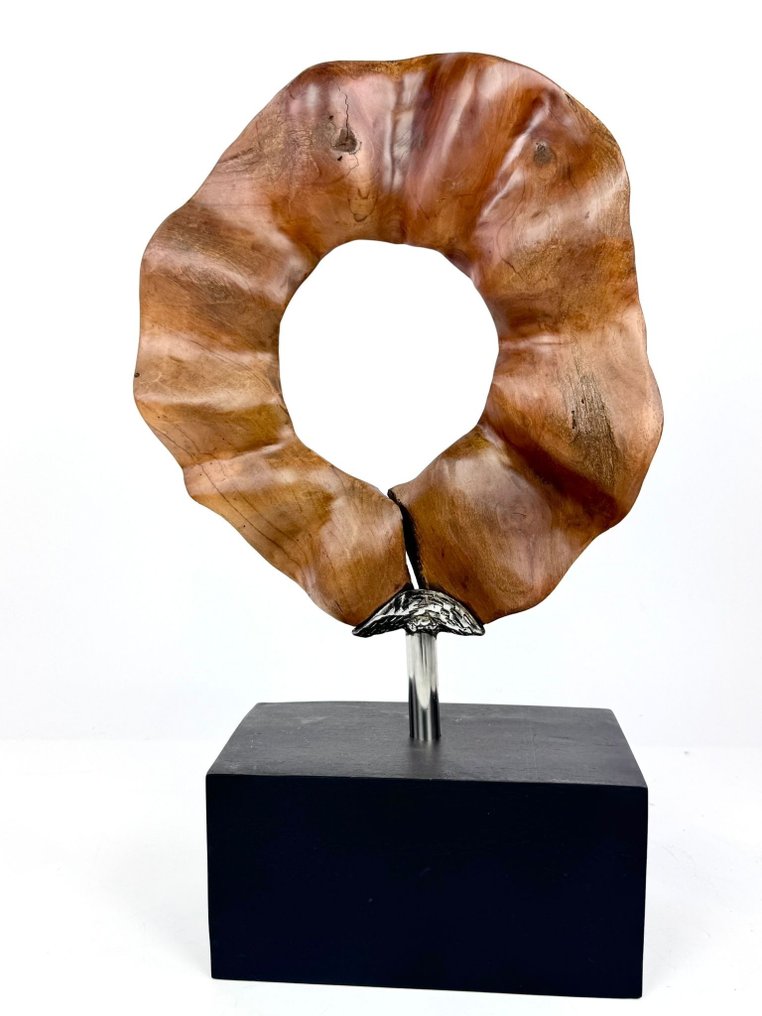 雕塑, Scultura in legno tek - Armonia del tondo - 64 cm - 柚木 #3.2