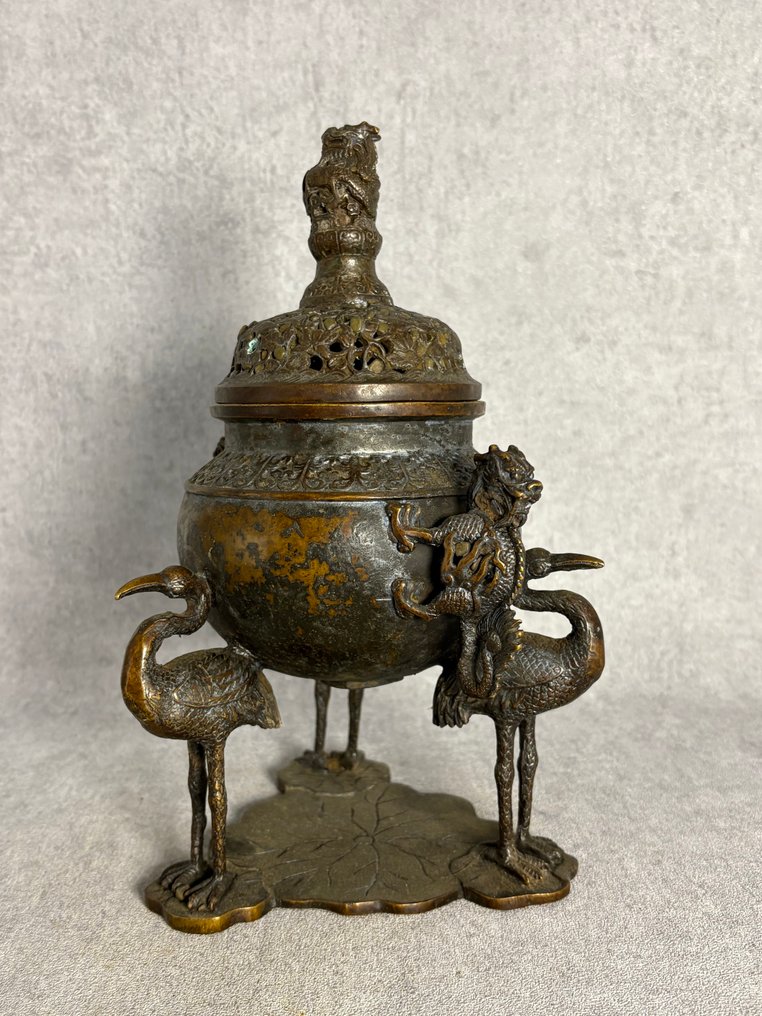 香薰炉 - 黄铜色 - 中国 - 20世纪 #1.0