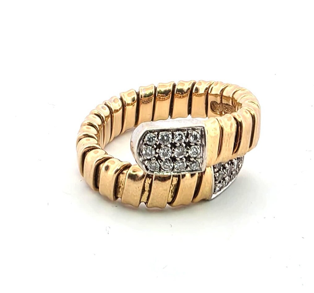 Δαχτυλίδι - 18 καράτια Κίτρινο χρυσό Διαμάντι (Φυσικό) #1.0