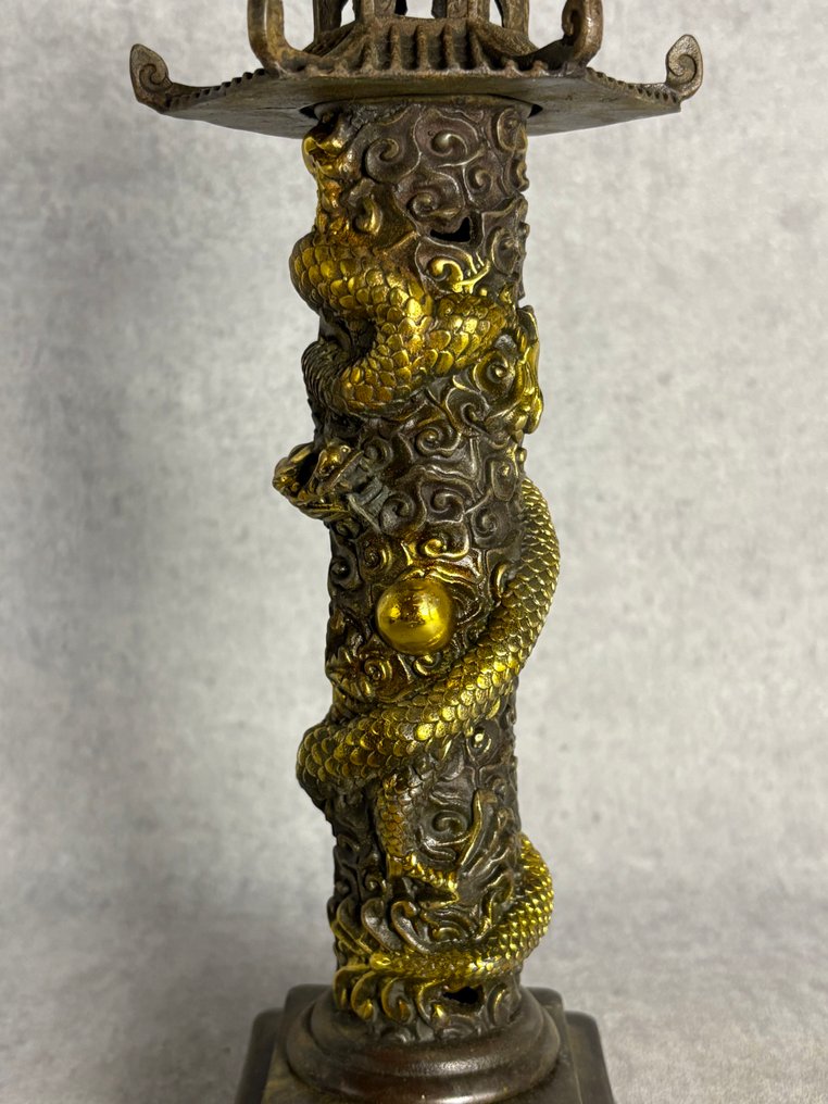 Tempel draak (suitsukkeen polttaja) - Pronssi - 1900-luvun loppupuoli #2.1